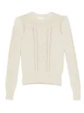 MARANT ÉTOILE Kelia cable-knit eyelet-detail sweater - Neutrals