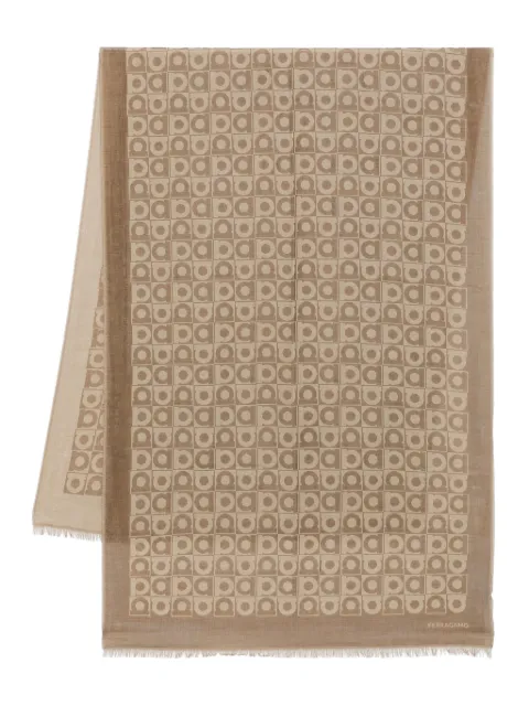 Ferragamo Sciarpa Gancini con monogramma