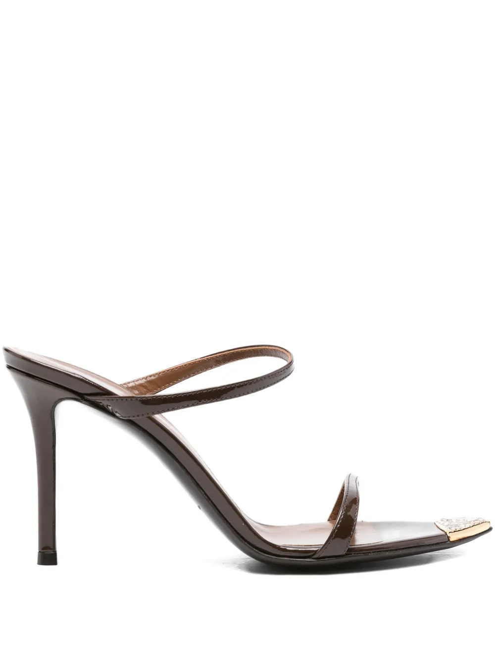 Giuseppe Zanotti 100mm embellished stiletto heeled sandals Brown