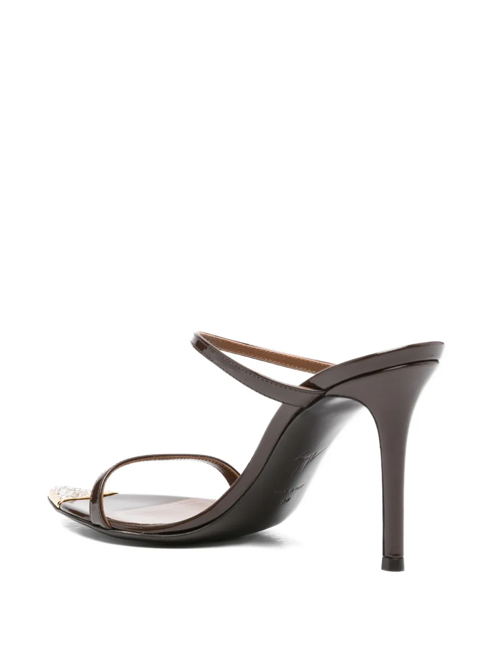 Giuseppe Zanotti 100mm embellished stiletto heeled sandals Brown
