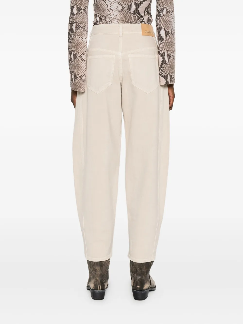 ISABEL MARANT side-seam detail jeans Beige
