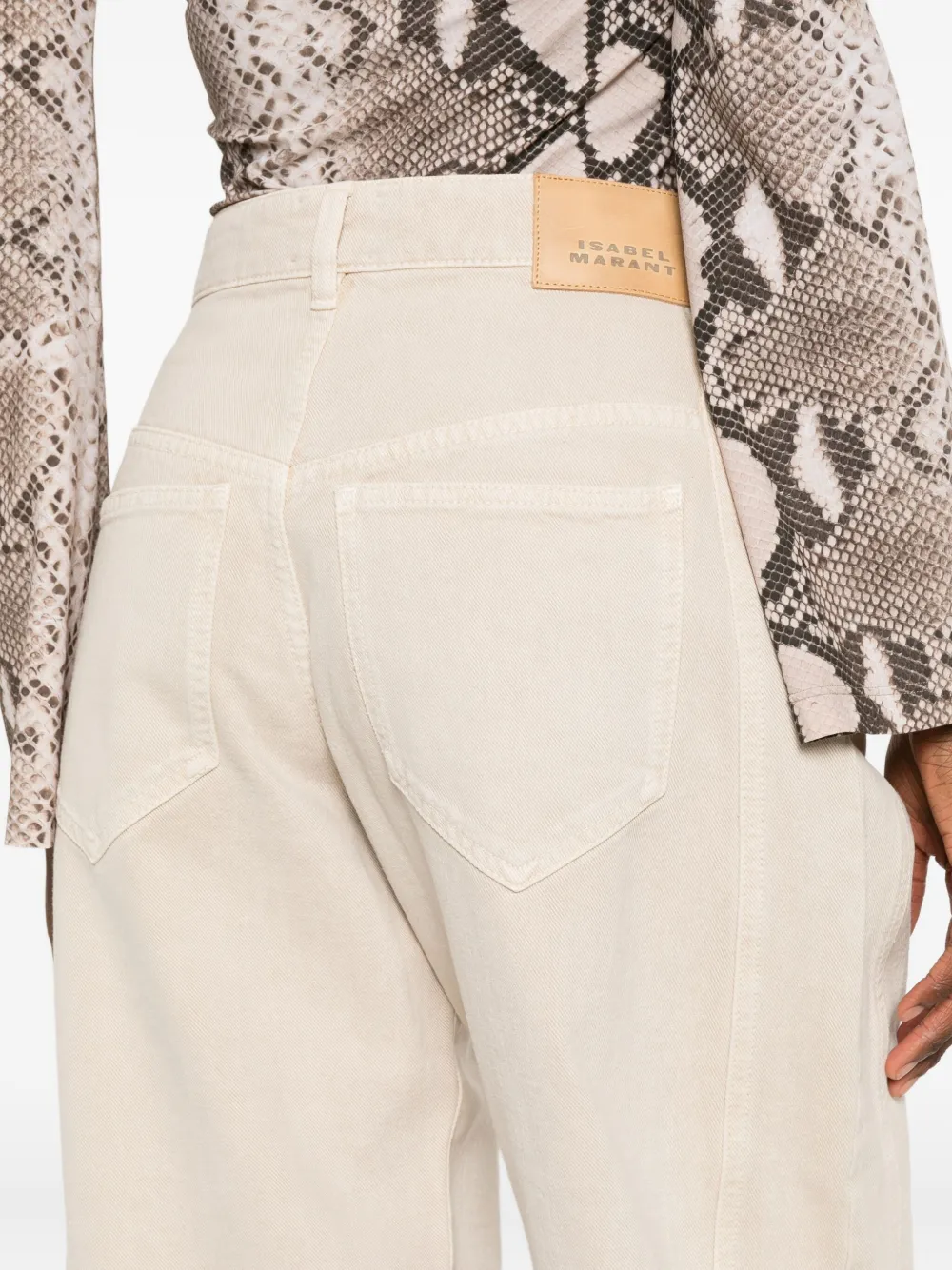 ISABEL MARANT side-seam detail jeans Beige