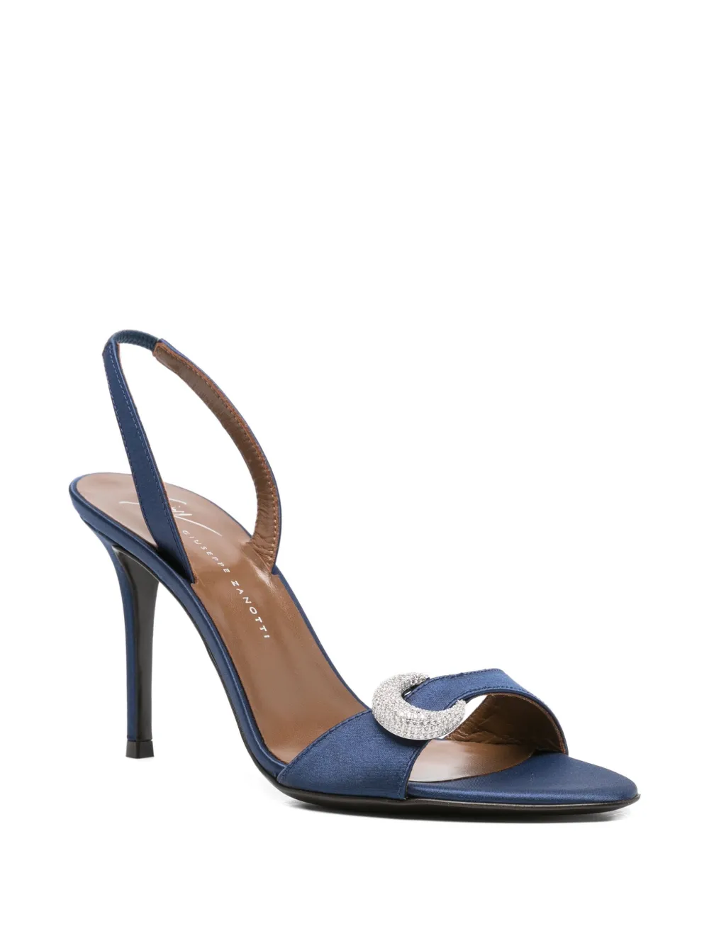 Giuseppe Zanotti 100mm slingback embellished heeled sandals Blue