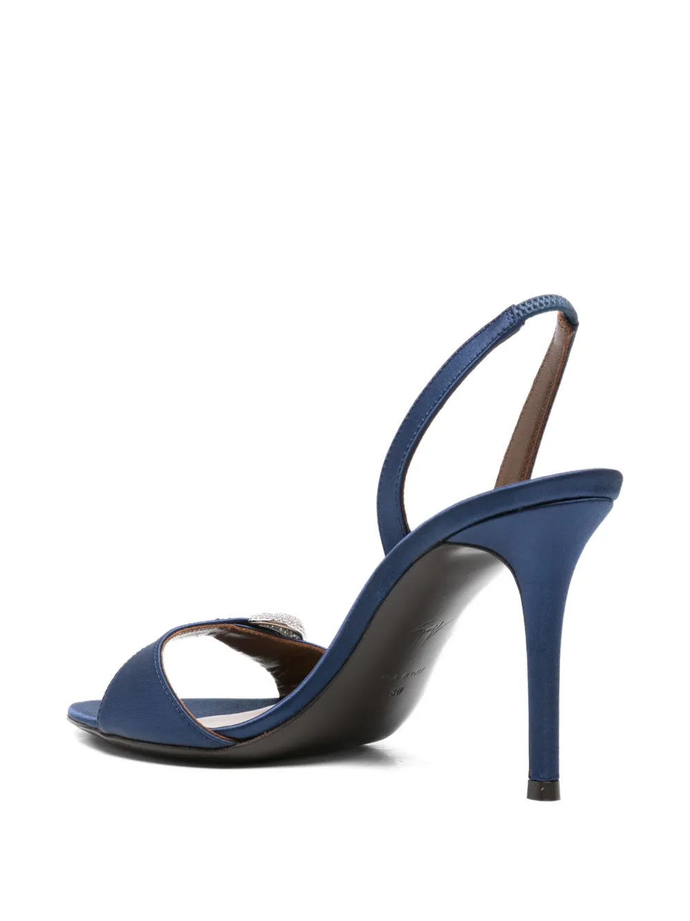 Giuseppe Zanotti 100mm slingback embellished heeled sandals Blue