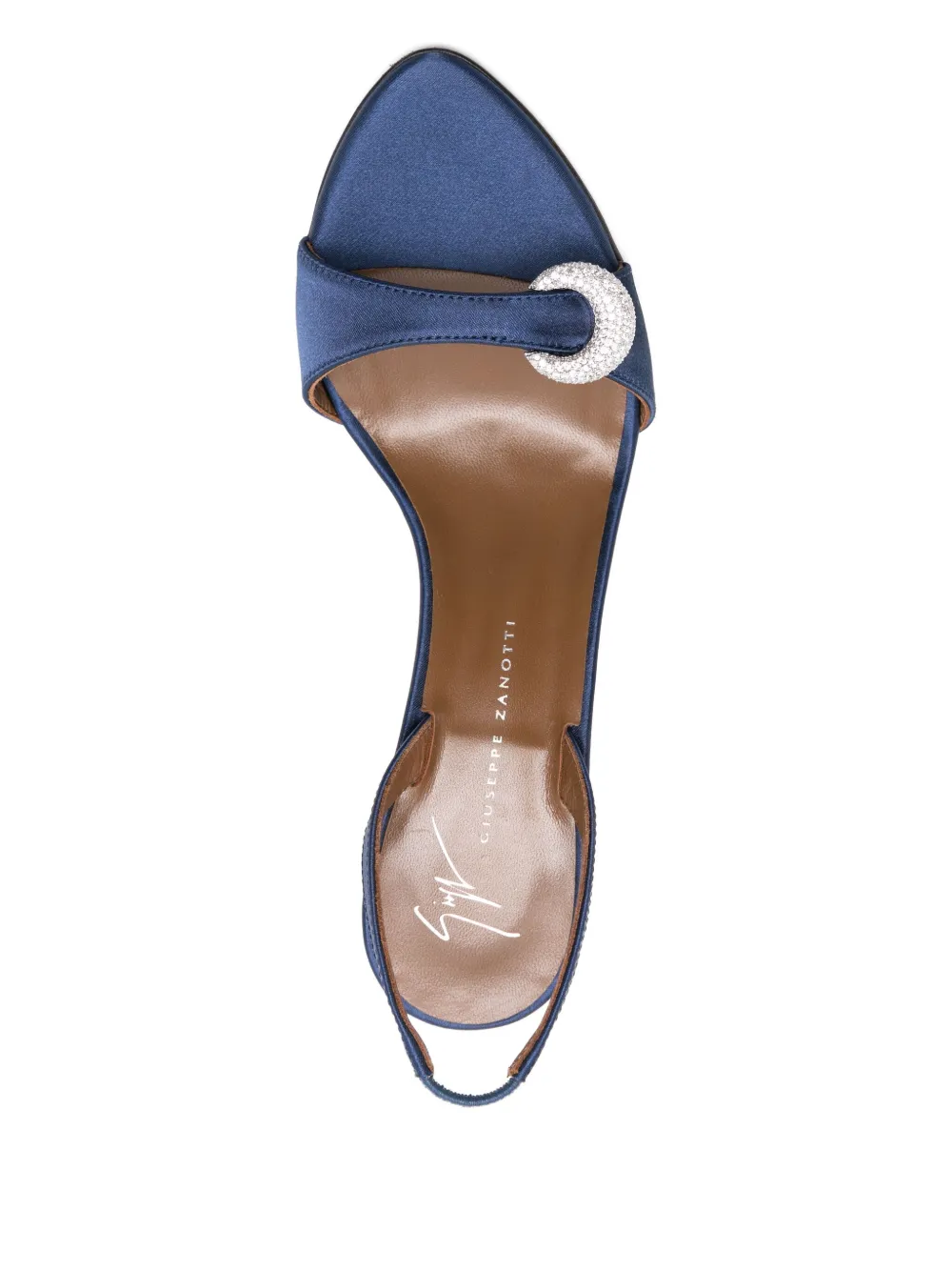 Giuseppe Zanotti 100mm slingback embellished heeled sandals Blue