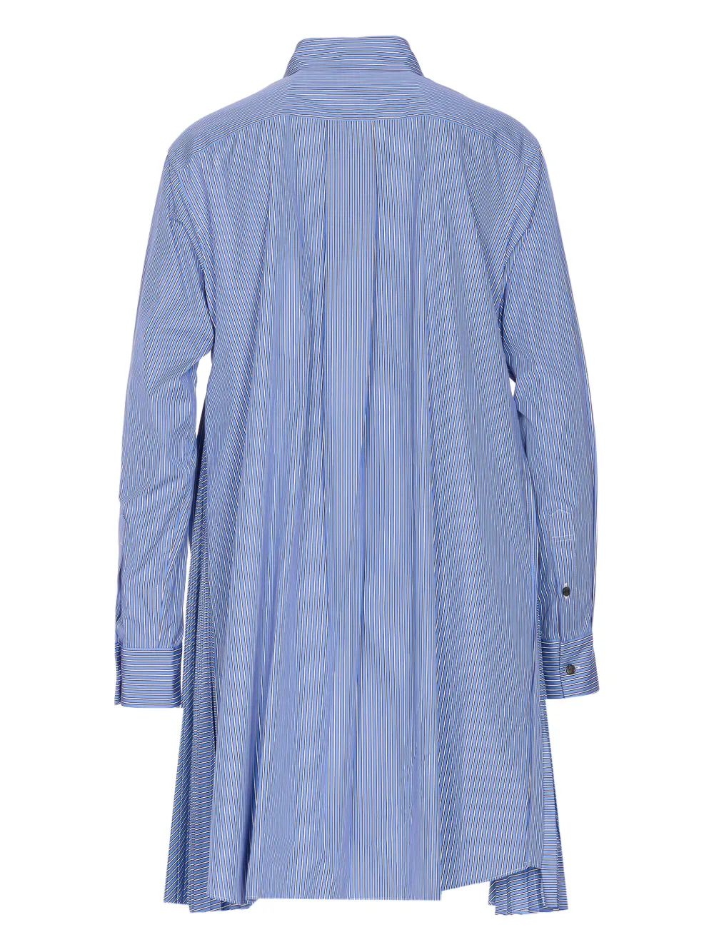 Sacai striped mini shirt dress - Blauw