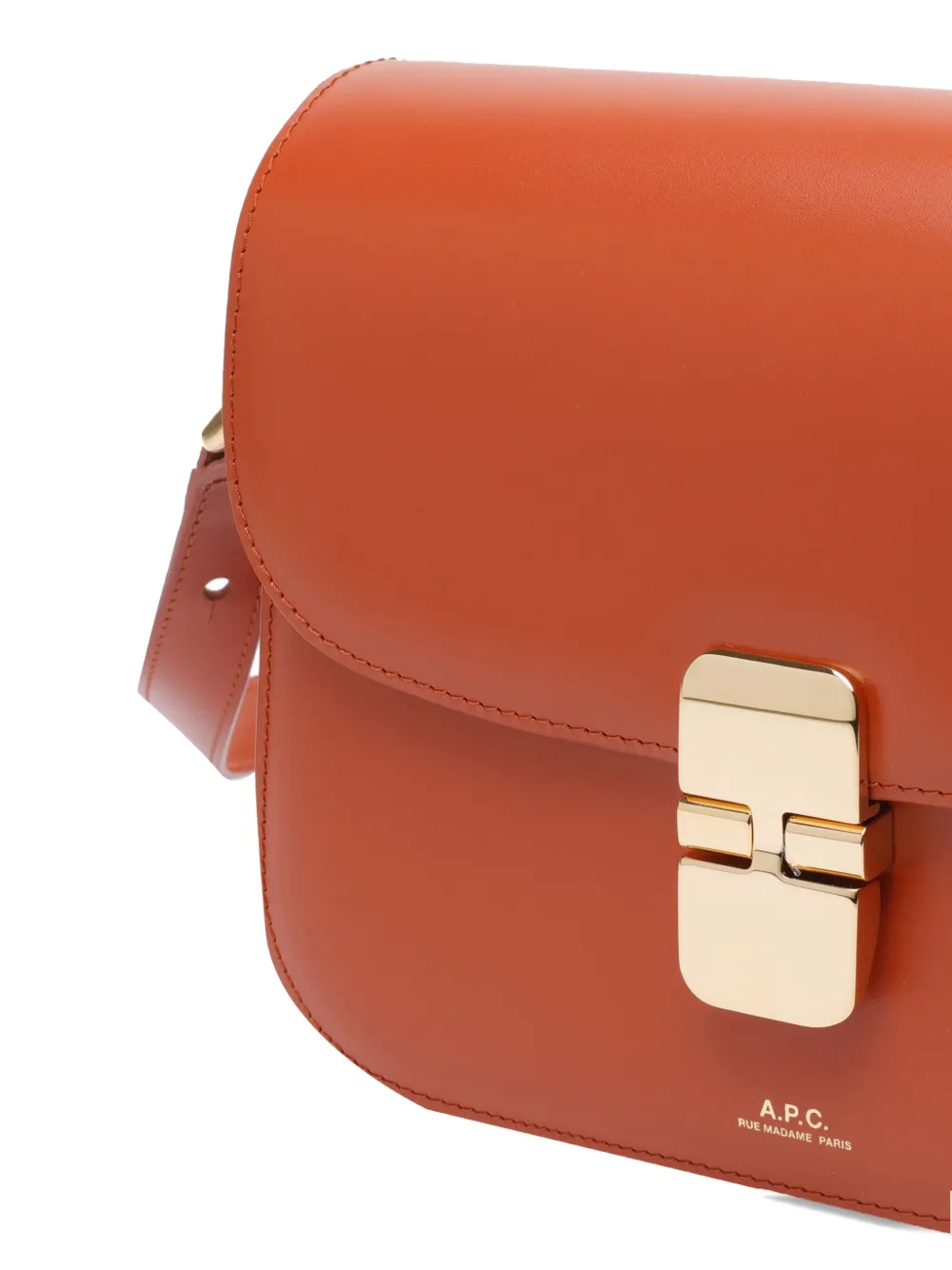 A.P.C. Kleine Grace kalfsleren schoudertas Rood