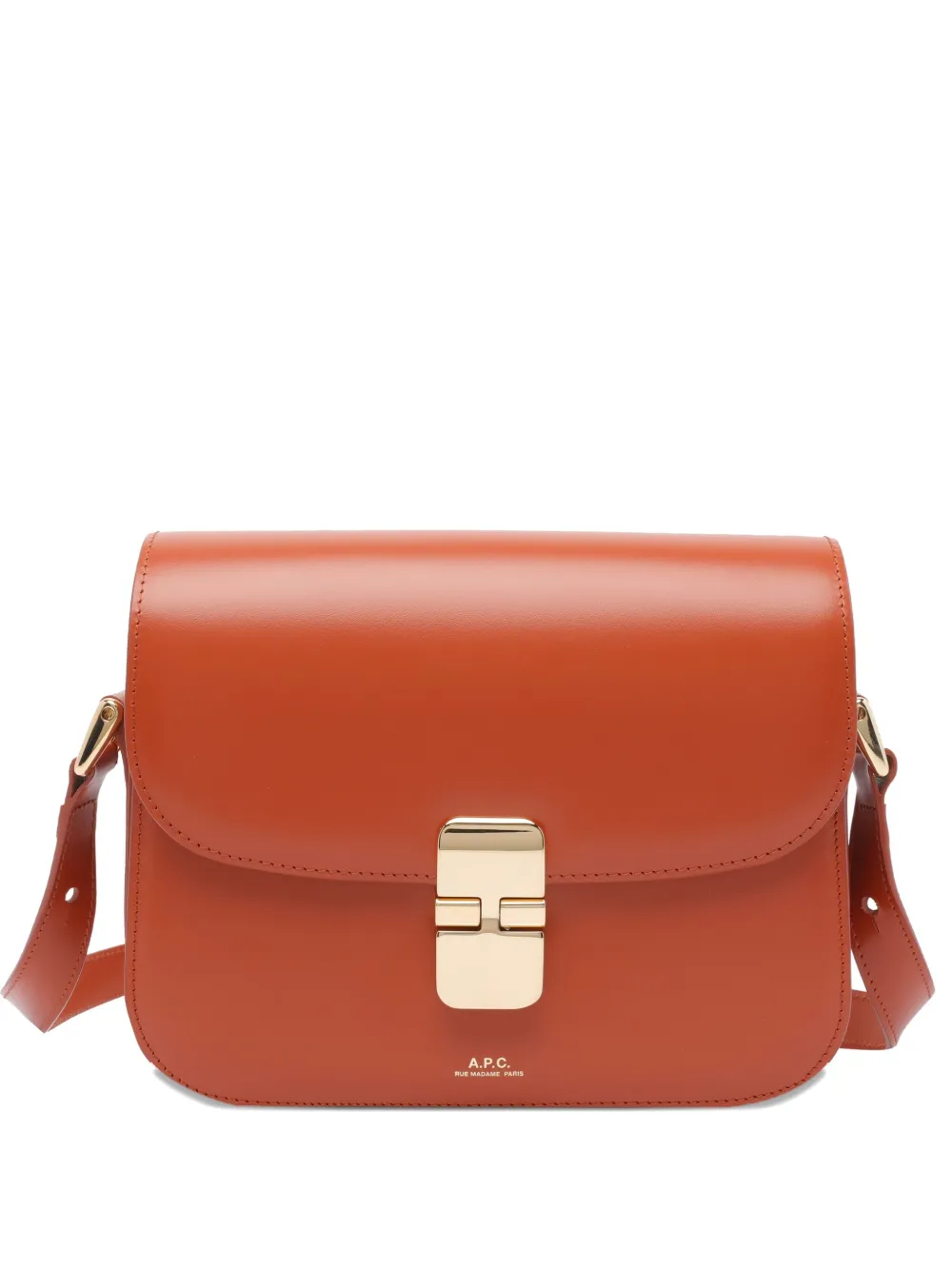 A.P.C. Kleine Grace kalfsleren schoudertas Rood