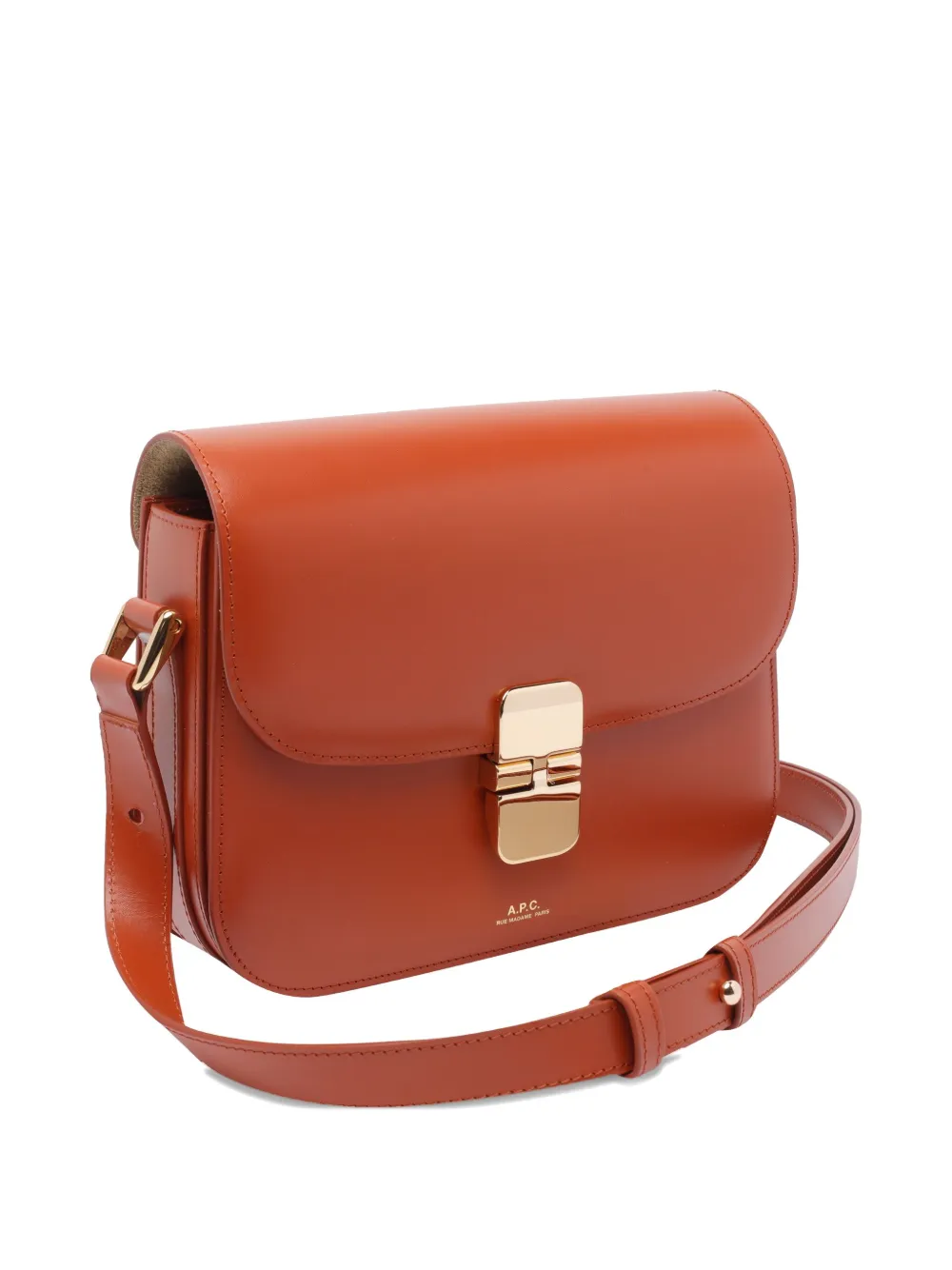 A.P.C. Kleine Grace kalfsleren schoudertas Rood