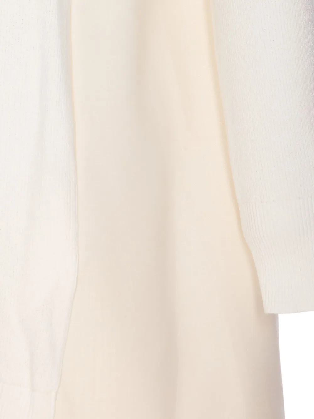 sacai Jurk met ronde hals en ruches Wit