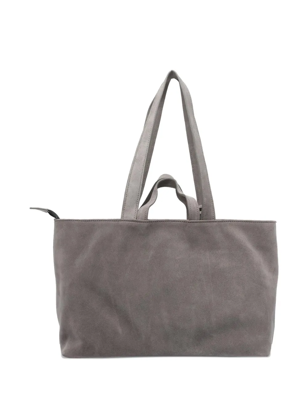 Vic Matie zip-closure suede tote bag - Grijs