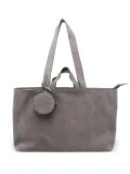 Vic Matie zip-closure suede tote bag - Grey