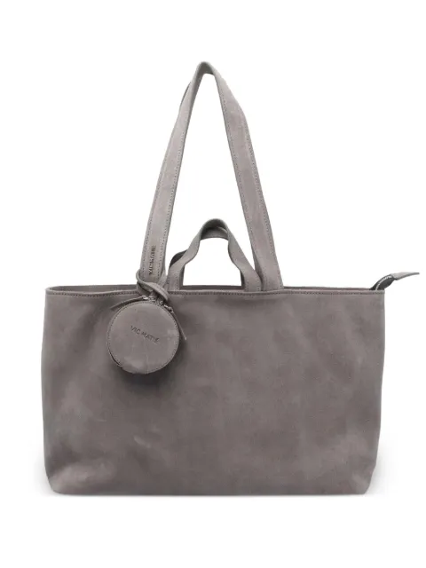 Vic Matie zip-closure suede tote bag