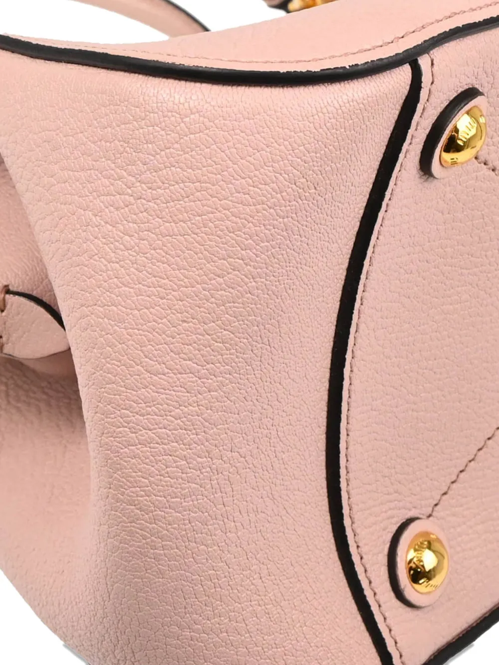 Pre-owned Miu Miu 2010s Leather Tote Bag In Pink