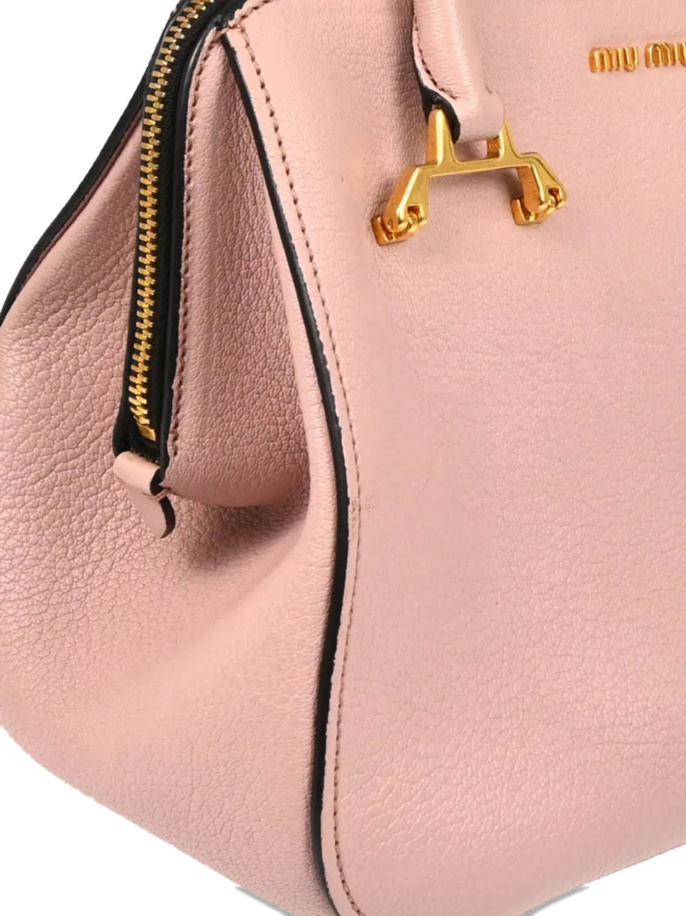 Pre-owned Miu Miu 2010s Leather Tote Bag In Pink
