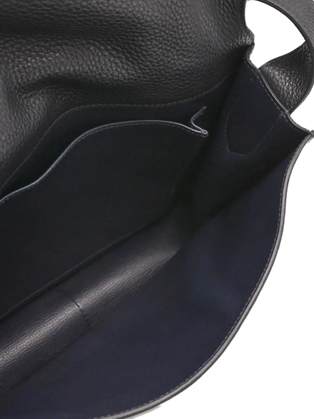 Pre-owned Hermes 2014 Taurillon Clemence Steve Caporal 27 Shoulder Bag In Black