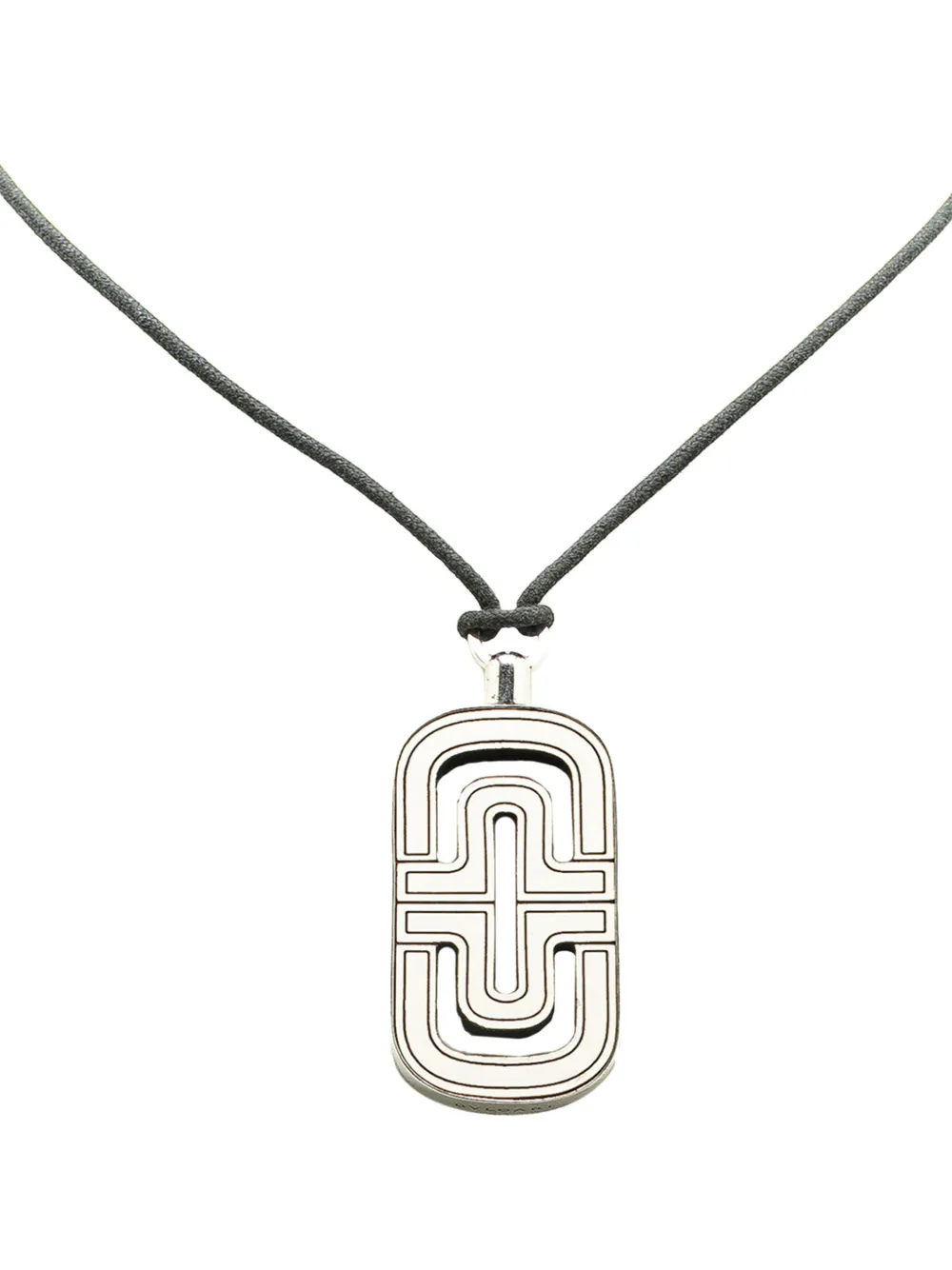 Bvlgari Pre-Owned 2000-2010 Sterling Silver Resin Parentesi Pendant Bvlgari Pre-Owned 2000-2010 Sterling Silver Resin Parentesi Pendant