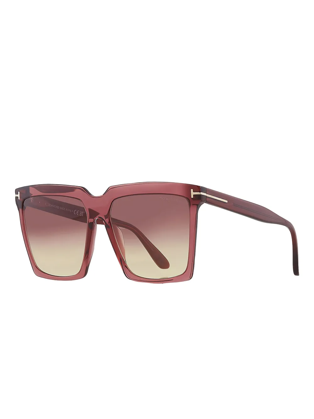 TOM FORD Eyewear square full-rim sunglasses - Roze