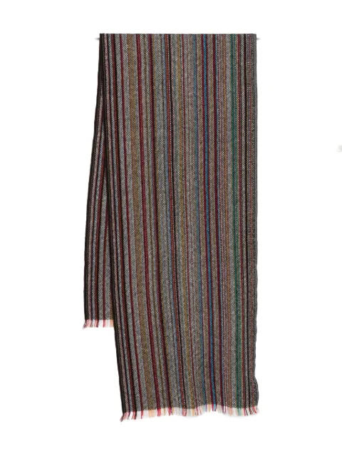 Paul Smith striped fringed scarf