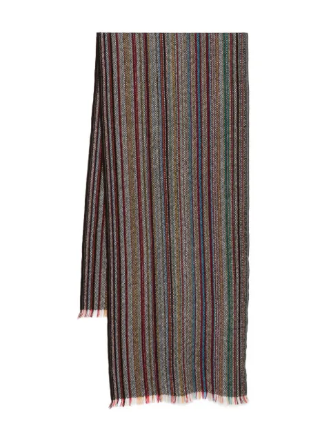 Paul Smith Sciarpa a righe con frange