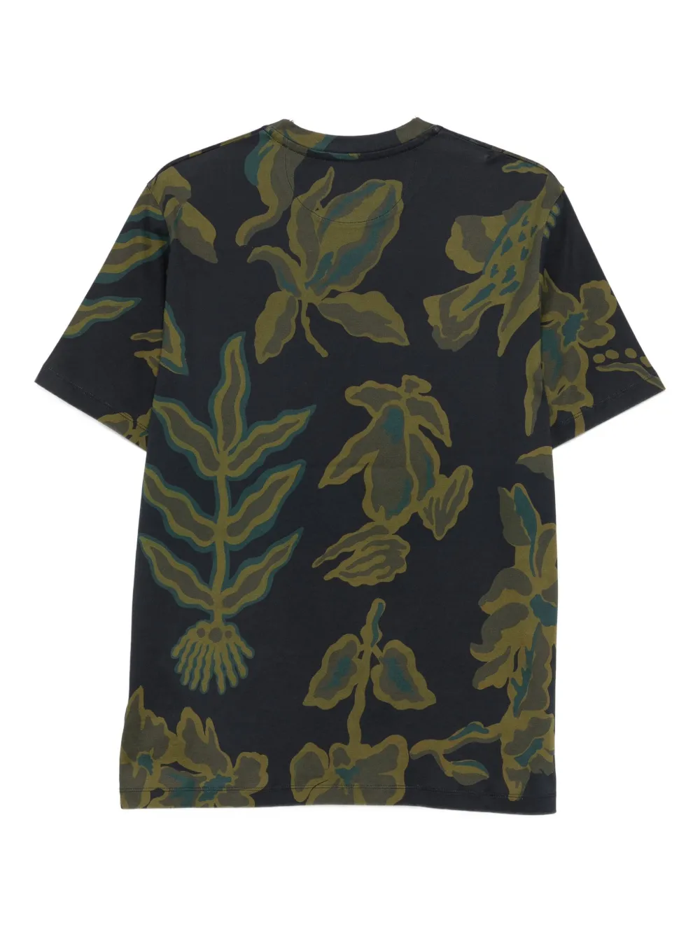 Paul Smith floral-bird print T-shirt - Blauw