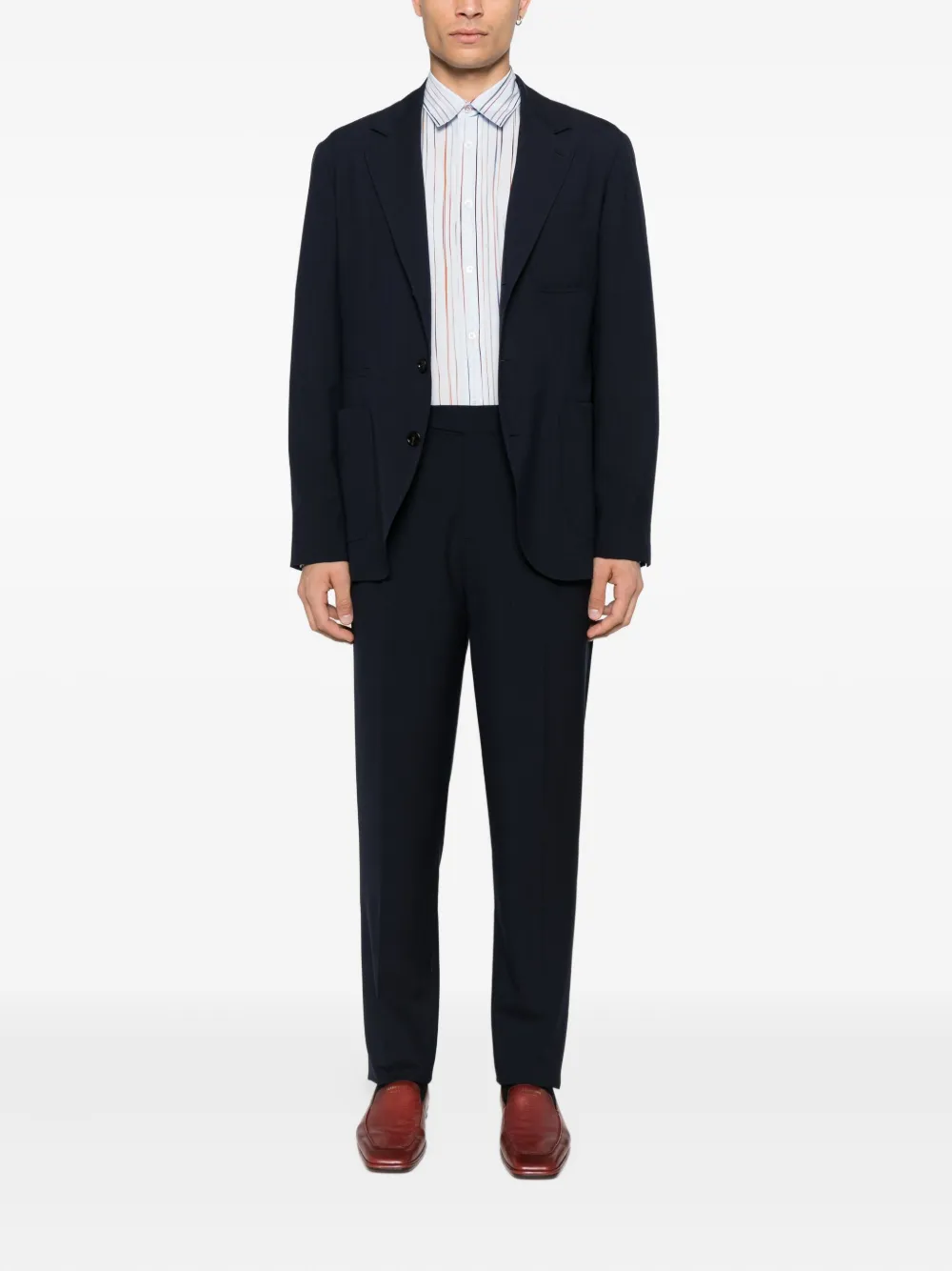 Paul Smith stripe-print shirt - Blauw