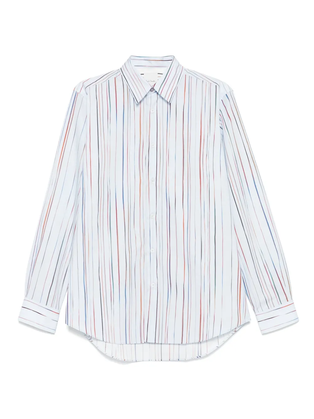 stripe-print shirt