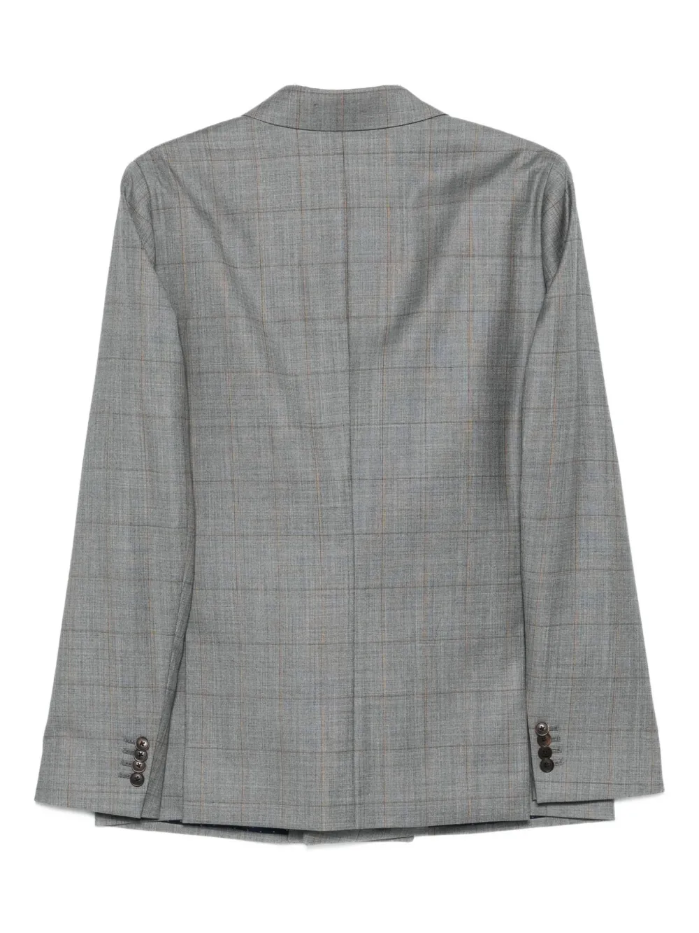 Paul Smith checked double-breasted blazer Grijs