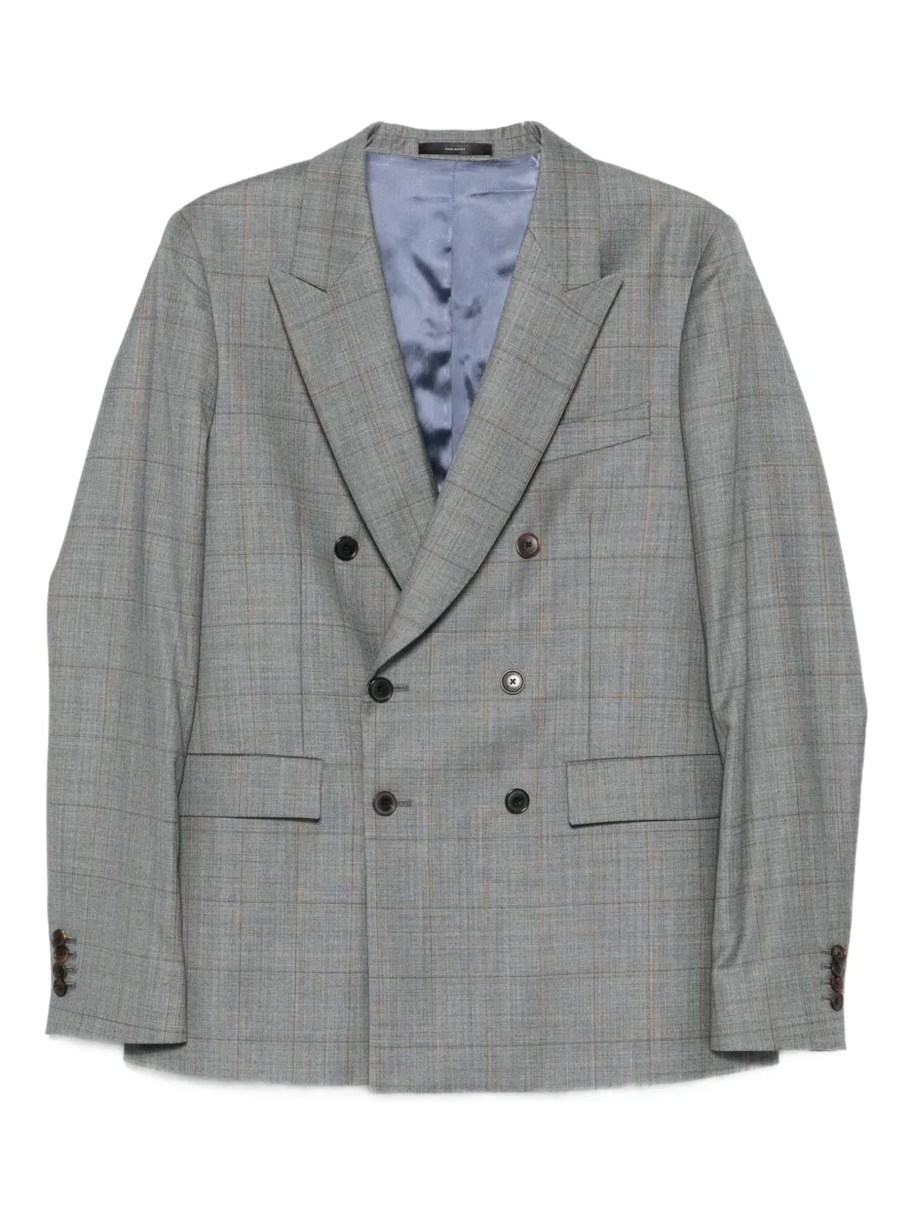 Paul Smith checked double-breasted blazer Grijs