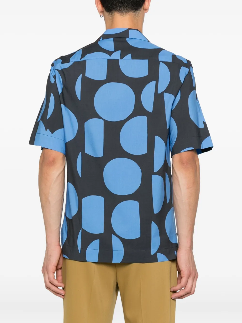 Paul Smith geometric-pattern shirt Blauw