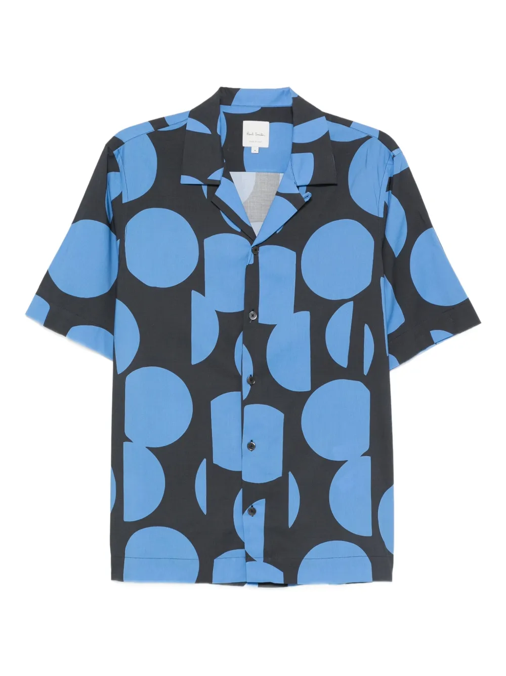 Paul Smith geometric-pattern shirt Blauw