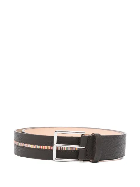 Paul Smith stripe-detail leather belt
