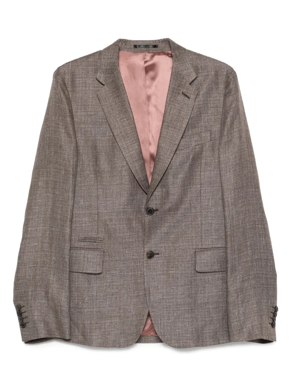 textured single-breasted blazer
