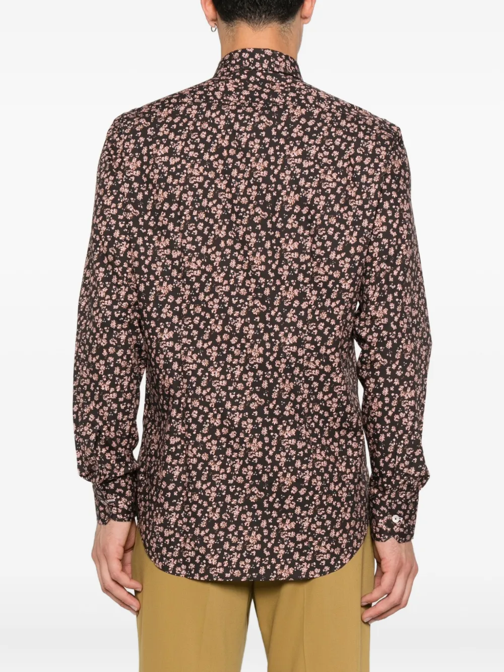 Paul Smith floral-print shirt Zwart