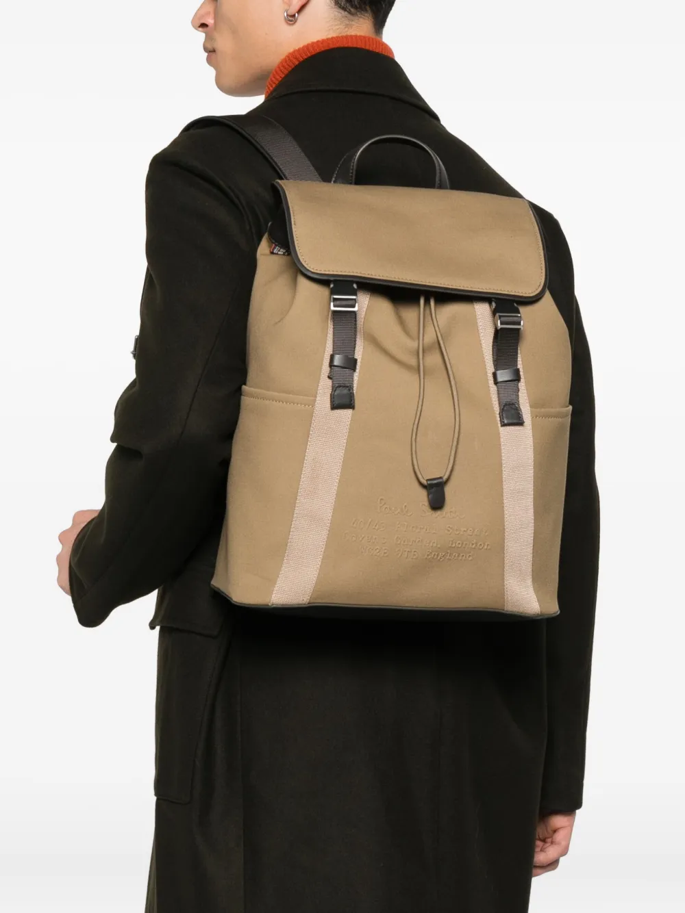 Paul Smith flap-pocket backpack Beige