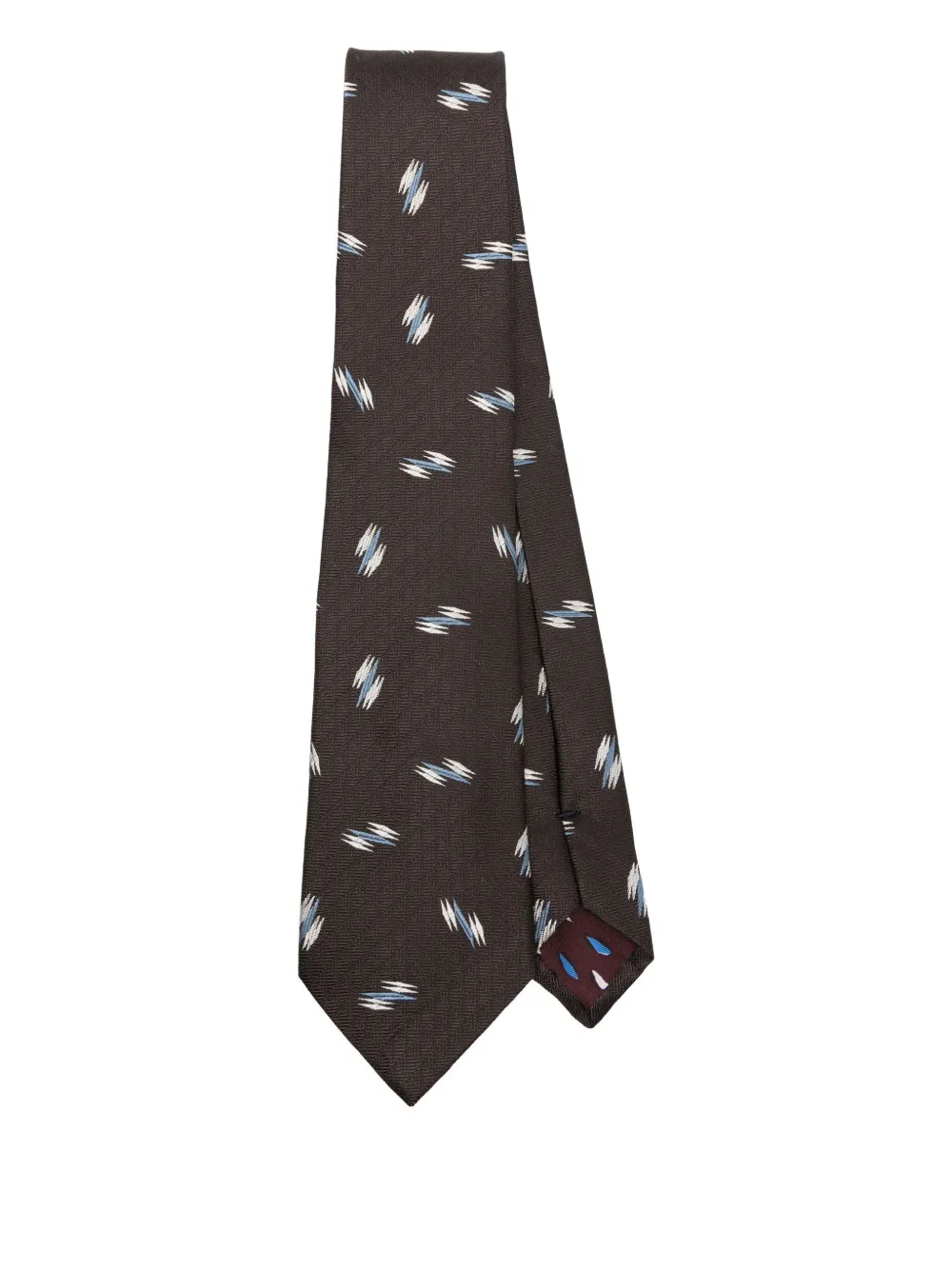abstract-pattern silk tie