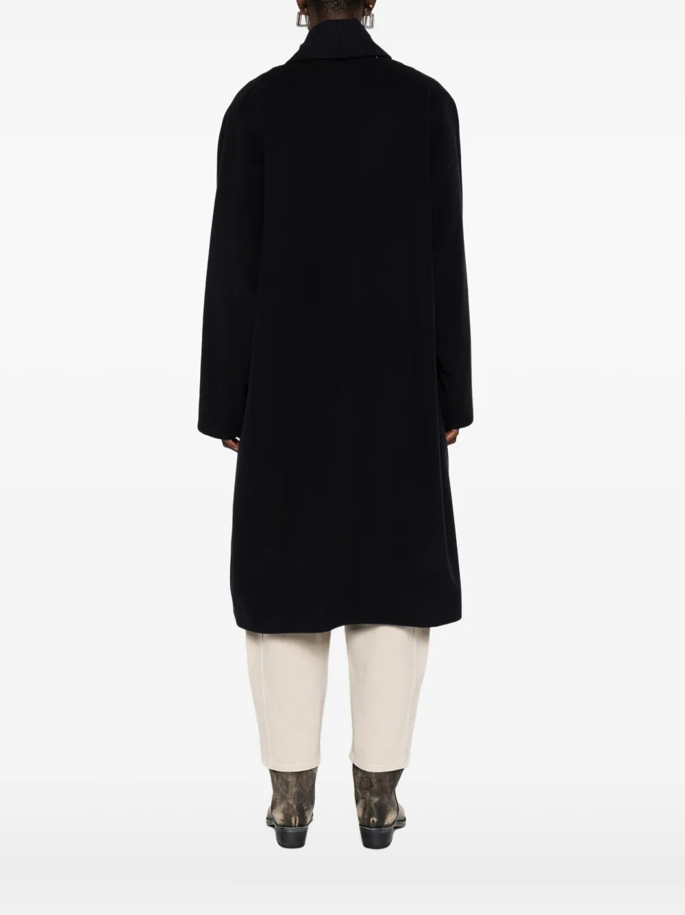 ISABEL MARANT double-breasted nylon coat Zwart
