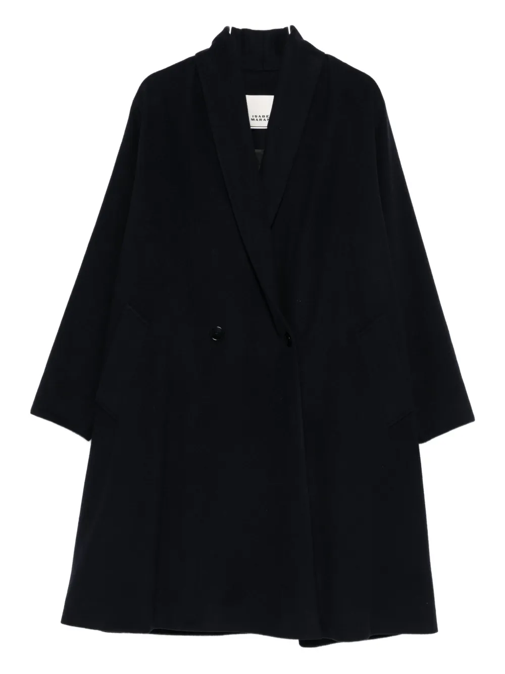 ISABEL MARANT double-breasted nylon coat Zwart