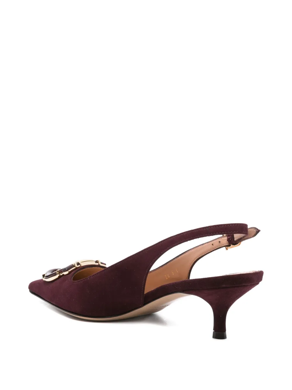 Ferragamo 50mm suede pumps Red
