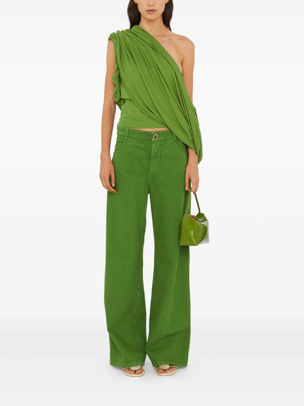 Christopher Esber Katoenen jeans met vijf zakken - Groen