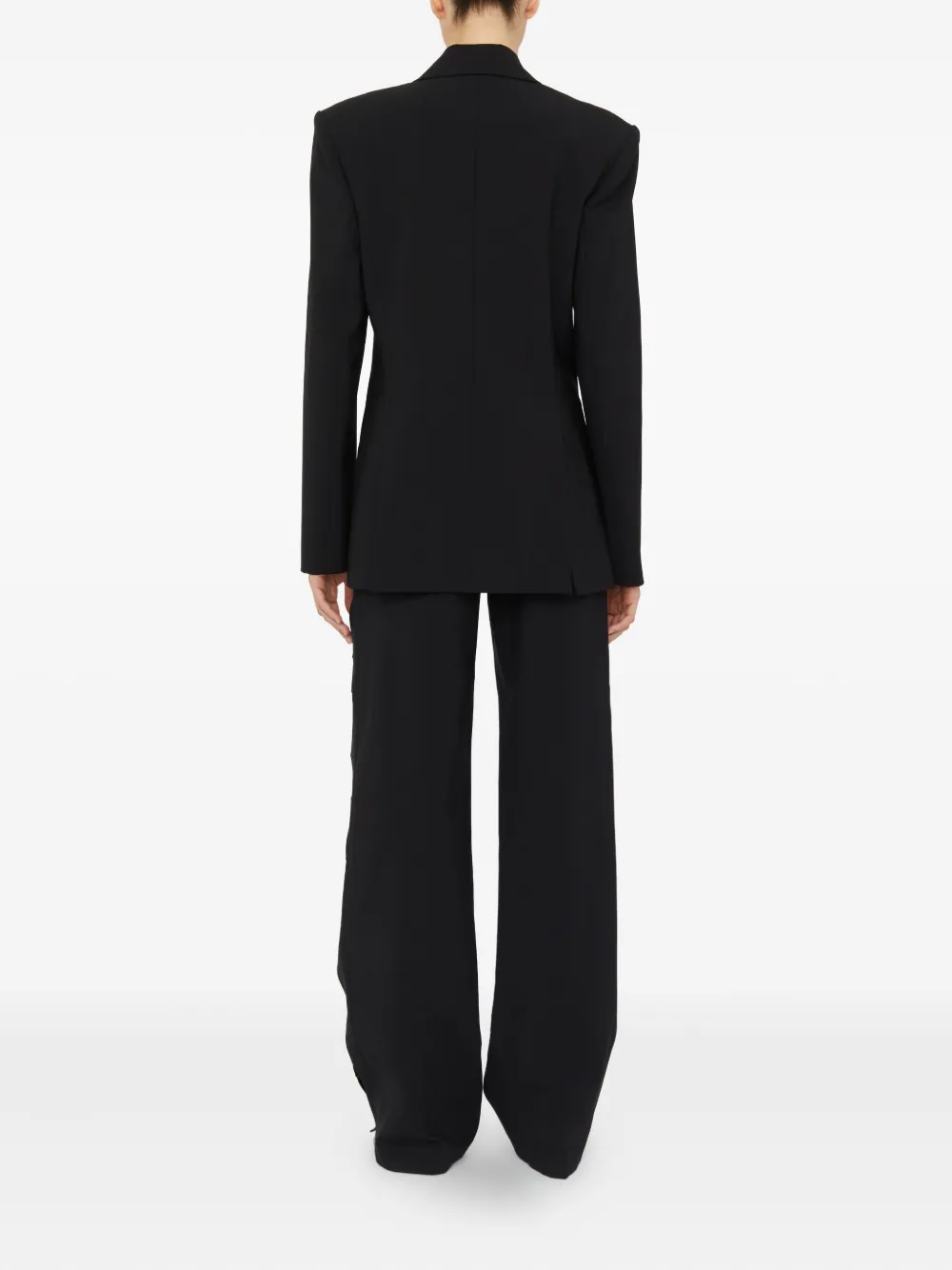 Christopher Esber Padded-shoulder Single-button Blazer In Blue