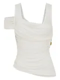 Christopher Esber Beach Glass draped tank top - White