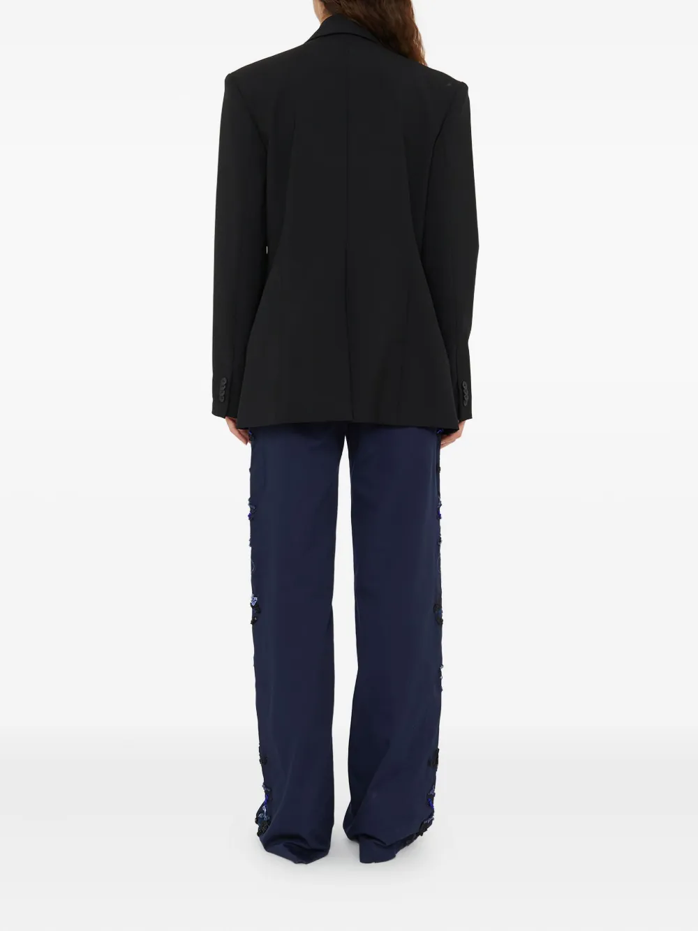 Christopher Esber Duke Embellished Trousers In Blue
