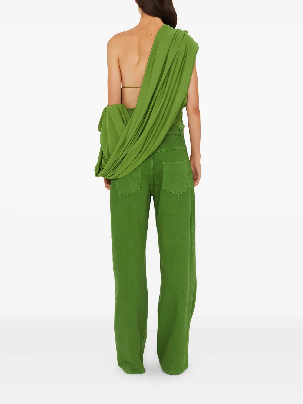 Christopher Esber Alba gedrapeerde asymmetrische top Groen