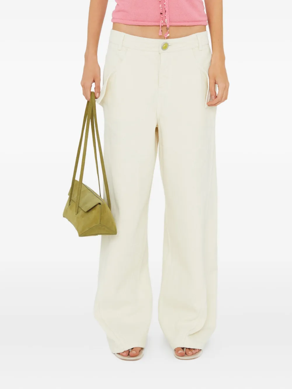 Christopher Esber Button-fastening Trousers In White