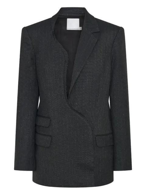 Christopher Esber Torrent pinstripe asymmetrical blazer