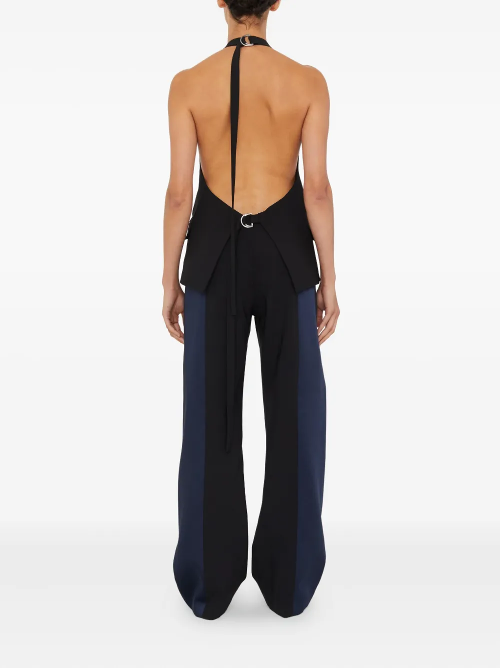 Christopher Esber Contrast-panel Trousers In Black