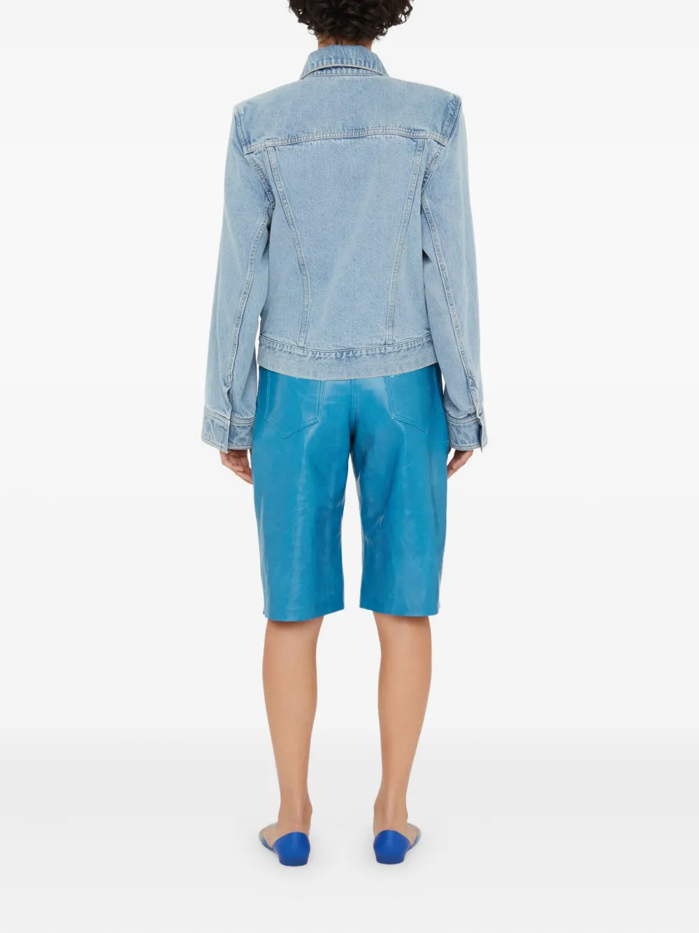 Christopher Esber Corsage Denim Jacket In Blue