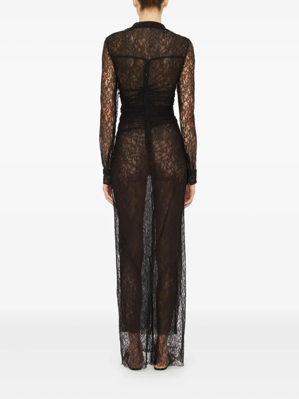 Christopher Esber Lace Venus maxi-jurk Zwart