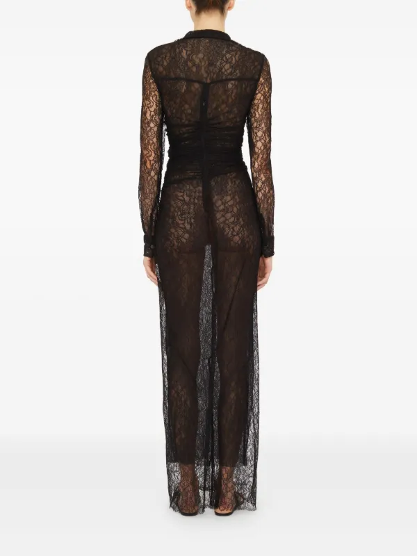 Christopher Esber Lace Venus Maxi Dress | Black | FARFETCH